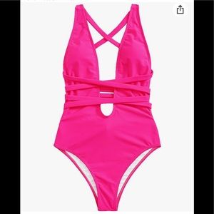 Sexy Criss Cross Tie Knot Front Deep V Open Back